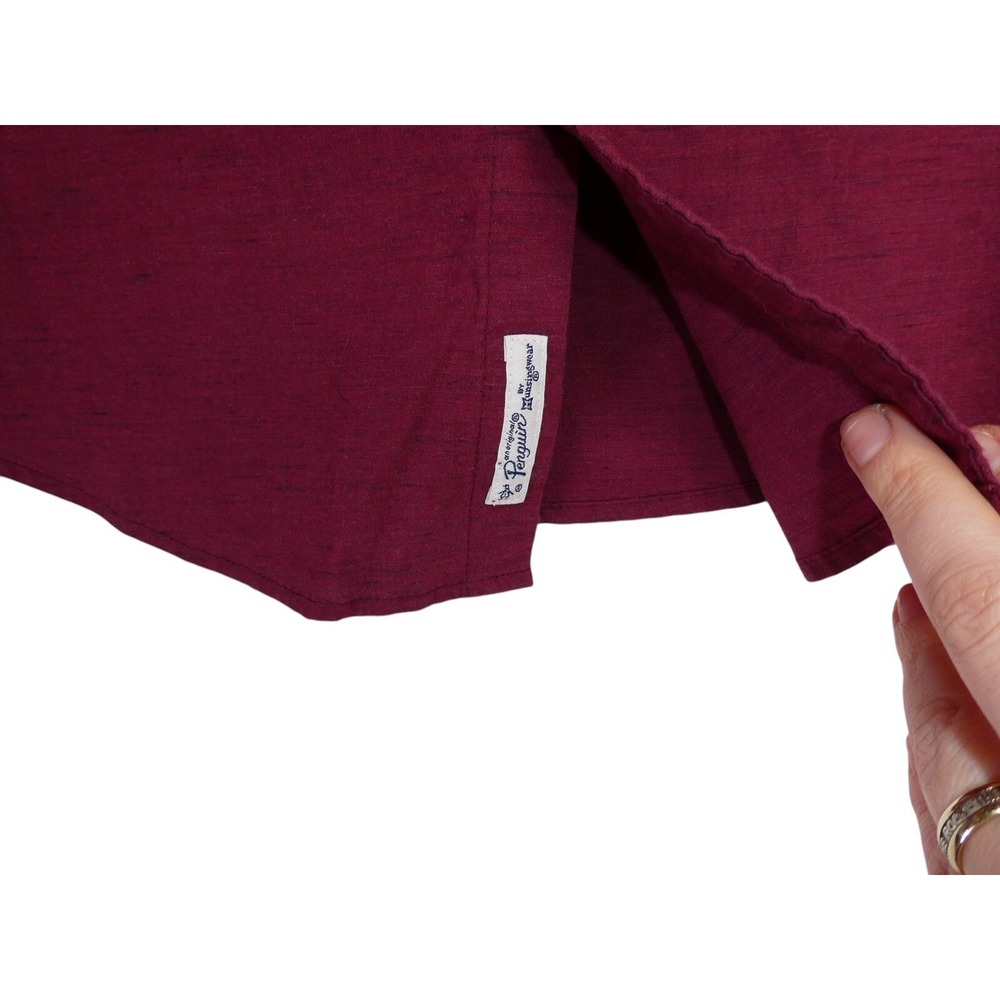 NWT Penguin Musingwear Button Up Shirt Size S Long Sleeve Burgundy preppy - Picture 10 of 11